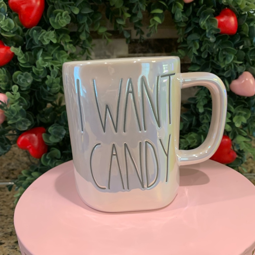 Rae Dunn I Want Candy Iridescent Mug